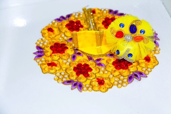 Yellow Flower Dress of ladu gopal