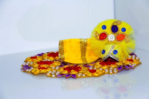 Yellow Flower Dress of ladu gopal